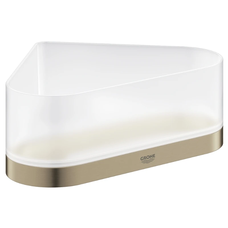 Grohe Selection Corner Shower Tray With Holder - Brushed Nickel 3 Grohe Selection Corner Shower Tray With Holder - Brushed Nickel