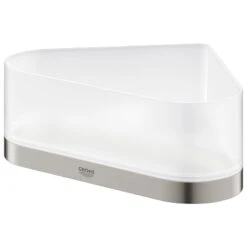 Grohe Selection Corner Shower Tray With Holder - Supersteel 6 Grohe Selection Corner Shower Tray With Holder - Supersteel -Home Bathroom Store grohe selection corner shower tray with holder supersteel 41038dc0 1