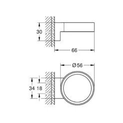 Grohe Selection Glass/Soap Dish Holder - Chrome -Home Bathroom Store grohe selection glass soap dish holder chrome 41027000 2