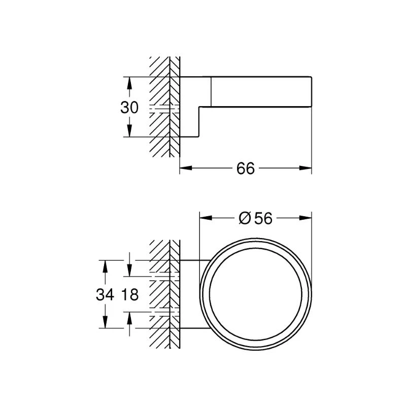 Grohe Selection Glass/Soap Dish Holder - Polished Nickel 5 Grohe Selection Glass/Soap Dish Holder - Polished Nickel - Image 3