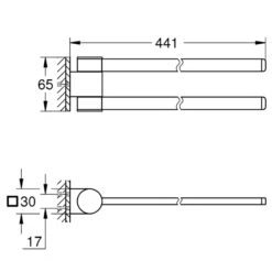 Grohe Selection Towel Holder - Pivotable - Hard Graphite 7 Grohe Selection Towel Holder - Pivotable - Hard Graphite -Home Bathroom Store grohe selection towel holder pivotable hard graphite 41063a00 2