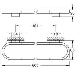 Grohe Selection Towel Rail - 600mm - Warm Sunset 7 Grohe Selection Towel Rail - 600mm - Warm Sunset -Home Bathroom Store grohe selection towel rail warm sunset 41056da0 2
