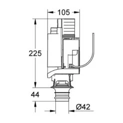 Grohe AV1 Dual Flush Valve 5 Grohe AV1 Dual Flush Valve -Home Bathroom Store grohe av1 dual flush valve 42314 000 1