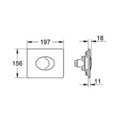 Grohe Dual Flush Dual Hose Push Button Horizontal -Home Bathroom Store grohe dual flush dual hose push button horizontal 42305 000 1