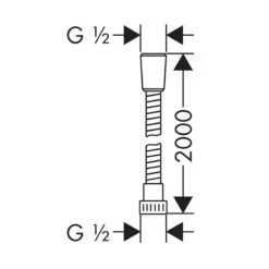 Hansgrohe 2.00m Metaflex Shower Hose - Chrome 5 Hansgrohe 2.00m Metaflex Shower Hose - Chrome -Home Bathroom Store hansgrohe 2.00m metaflex shower hose chrome 28264000 1
