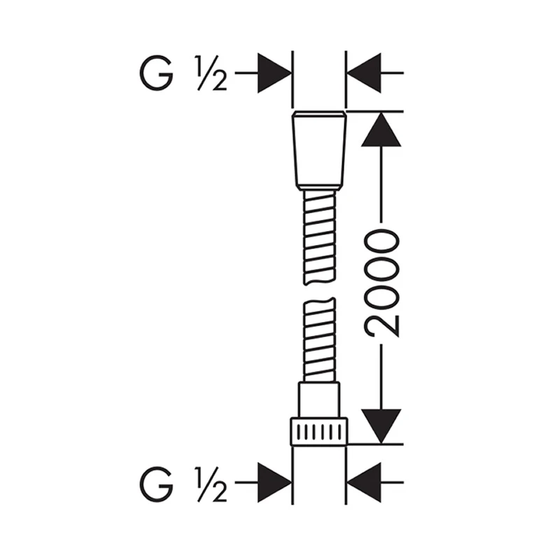Hansgrohe 2.00m Metaflex Shower Hose - Chrome 4 Hansgrohe 2.00m Metaflex Shower Hose - Chrome - Image 2