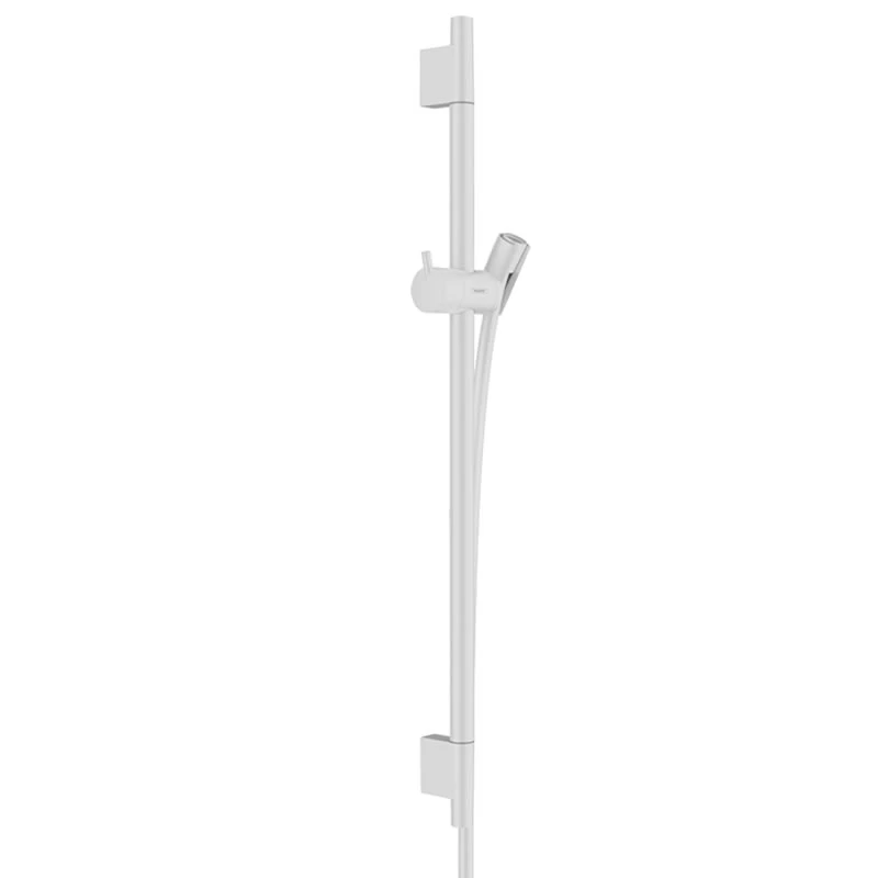 Hansgrohe Unica Shower Rail S Puro - 65cm With Shower Hose - Matt White 3 Hansgrohe Unica Shower Rail S Puro - 65cm With Shower Hose - Matt White