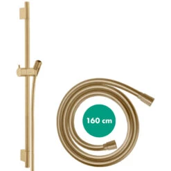Hansgrohe Unica Shower Rail S Puro - 65cm With Shower Hose - Polished Gold Optic 6 Hansgrohe Unica Shower Rail S Puro - 65cm With Shower Hose - Polished Gold Optic -Home Bathroom Store hansgrohe unica shower rail s puro 65cm with shower hose polished gold optic 28632990 1