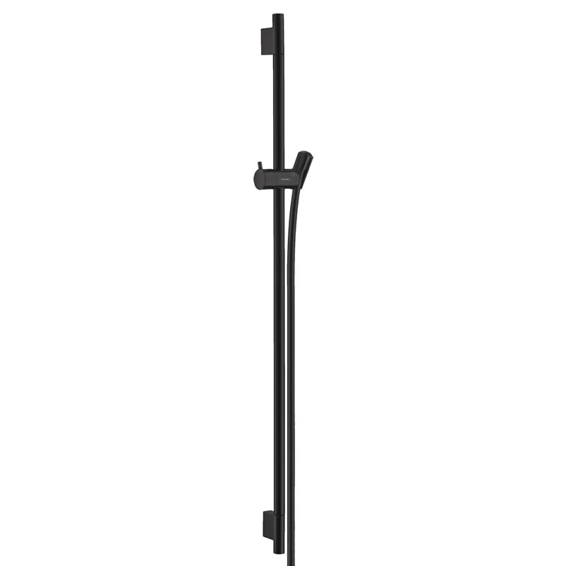 Hansgrohe Unica Shower Rail S Puro - 90cm With Shower Hose - Matt Black 3 Hansgrohe Unica Shower Rail S Puro - 90cm With Shower Hose - Matt Black
