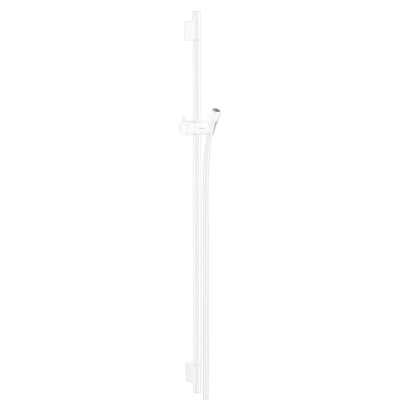 Hansgrohe Unica Shower Rail S Puro - 90cm With Shower Hose - Matt White 3 Hansgrohe Unica Shower Rail S Puro - 90cm With Shower Hose - Matt White