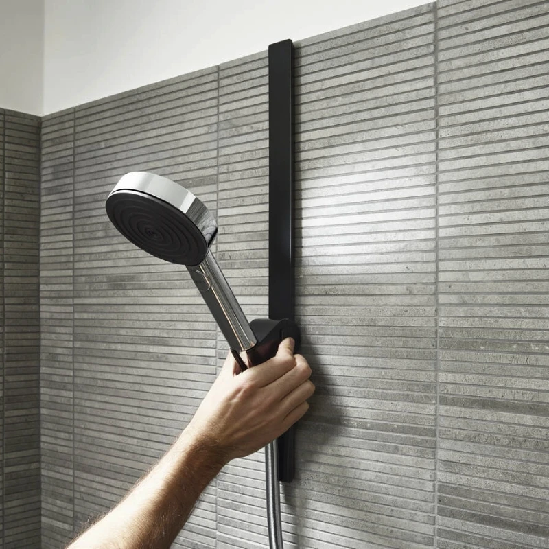 Hansgrohe WallStoris Push Slider - Matt Black 4 Hansgrohe WallStoris Push Slider - Matt Black - Image 2