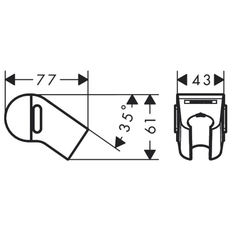Hansgrohe WallStoris Push Slider - Matt White 4 Hansgrohe WallStoris Push Slider - Matt White - Image 2
