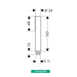 Hansgrohe Baton Hand Shower - Chrome 5 Hansgrohe Baton Hand Shower - Chrome -Home Bathroom Store hansgrohe baton hand shower chrome 10531000 1