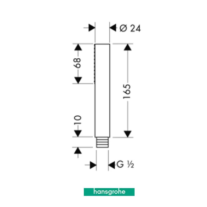 Hansgrohe Baton Hand Shower - Chrome 4 Hansgrohe Baton Hand Shower - Chrome - Image 2