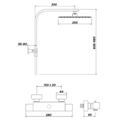 Inta Mio Deluxe Safe Touch Dual Thermostatic Bar Mixer Shower - Chrome 5 Inta Mio Deluxe Safe Touch Dual Thermostatic Bar Mixer Shower - Chrome -Home Bathroom Store inta mio deluxe safe touch dual thermostatic bar mixer shower chrome mm10036cp 1