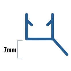 Inventive Creations Bottom Drip Seal - 8mm Glass - 7mm - 1900mm Long -Home Bathroom Store inventive creations bottom drip seal 8mm glass 7mm 1900mm long 8bd 1900 1