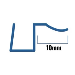 Inventive Creations Flush Fit Seal - 10mm Glass - 10mm - 1900mm Long -Home Bathroom Store inventive creations flush fit seal 10mm glass 10mm 1900mm long 10fbd 1900 1