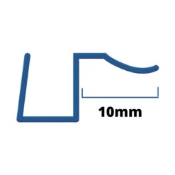 Inventive Creations Flush Fit Seal - 4-6mm Glass - 10mm - 1200mm Long -Home Bathroom Store inventive creations flush fit seal 4 6mm glass 10mm 1200mm long 6fbd 1200 1
