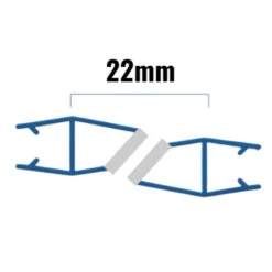 Inventive Creations Magnetic Inline Seals - 8mm Glass- Pair - 1900mm Long -Home Bathroom Store inventive creations magnetic inline seals 8mm glass pair 1900mm long mags8 1