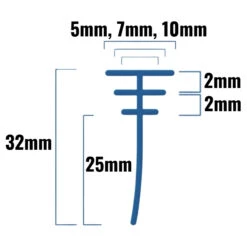 Inventive Creations Multi Tee Seal - 1200mm Long -Home Bathroom Store inventive creations multi tee seal 1200mm long mt 1200 1