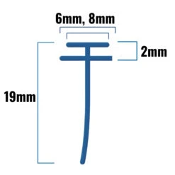 Inventive Creations Tee Cross Seal - 1200mm Long -Home Bathroom Store inventive creations tee cross seal 1200mm long tx 1200 1