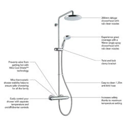 Mira Coda Pro ERD Mk 2 Thermostatic Bar Mixer Shower With Diverter - Chrome -Home Bathroom Store mira coda pro erd thermostatic bar mixer shower with diverter chrome 1836.006 3