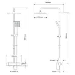 Mira Honesty ERD Thermostatic Bar Mixer Shower With Diverter - Chrome 9 Mira Honesty ERD Thermostatic Bar Mixer Shower With Diverter - Chrome -Home Bathroom Store mira honesty erd thermostatic bar mixer shower with diverter chrome 1.1901.002 3