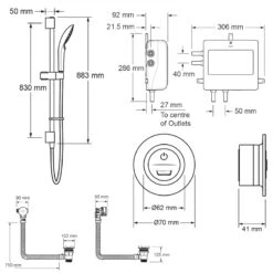 Mira Mode Next Gen Dual Bath Fill/Digital Shower - Pumped -Home Bathroom Store mira mode dual bath fill digital shower pumped 1.1980.012 3