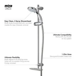 Mira Nectar Shower Fittings Kit Complete - Chrome 9 Mira Nectar Shower Fittings Kit Complete - Chrome -Home Bathroom Store mira nectar shower fittings kit complete chrome 2.1703.006 3