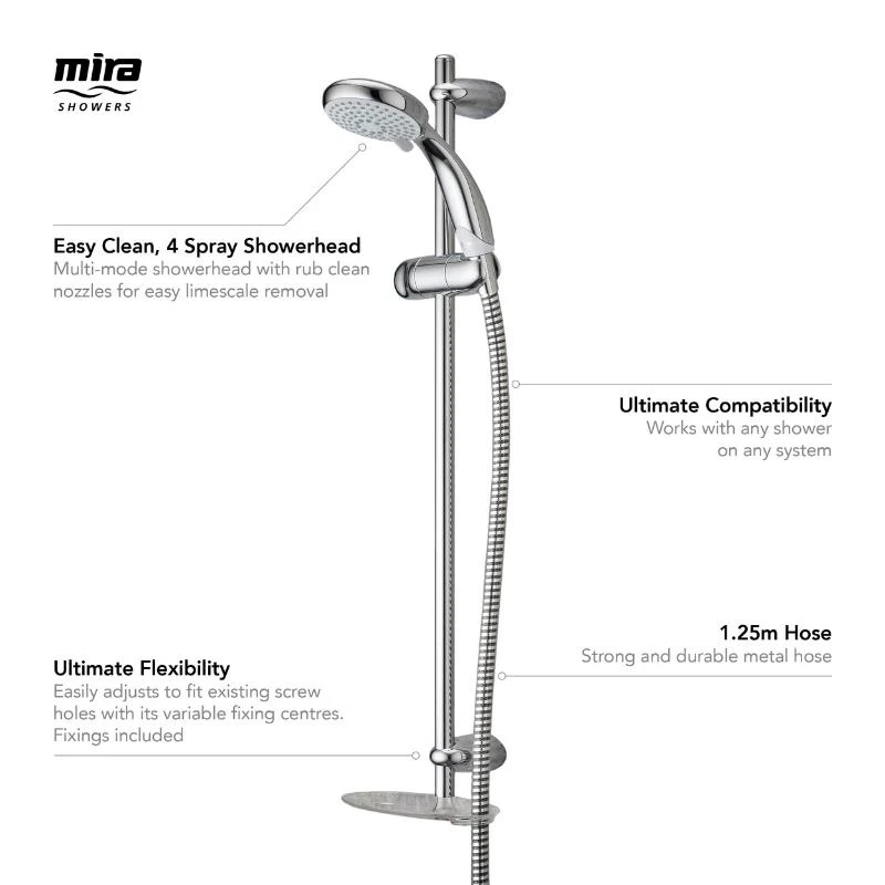 Mira Nectar Shower Fittings Kit Complete - Chrome 6 Mira Nectar Shower Fittings Kit Complete - Chrome - Image 4