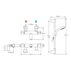 Mira React Thermostatic Bath Mixer Shower - Chrome -Home Bathroom Store mira react thermostatic bath mixer shower chrome 1.1900.019 2