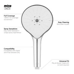 Mira Switch 4 Spray Shower Head - Chrome 9 Mira Switch 4 Spray Shower Head - Chrome -Home Bathroom Store mira switch four spray shower head chrome 1605.261 3