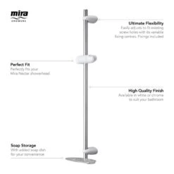 Mira Nectar Slide Rail Kit - White/chrome 9 Mira Nectar Slide Rail Kit - White/chrome -Home Bathroom Store mira nectar slide rail kit white chrome 2.1703.007 3