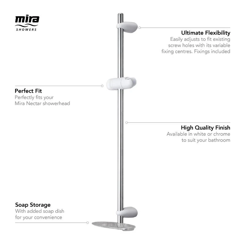 Mira Nectar Slide Rail Kit - White/chrome 6 Mira Nectar Slide Rail Kit - White/chrome - Image 4