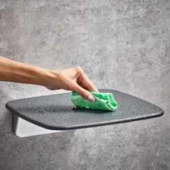 Mira Premium Shower Seat - Dark Grey/chrome 8 Mira Premium Shower Seat - Dark Grey/chrome -Home Bathroom Store mira premium shower seat dark grey chrome 1731.002 2