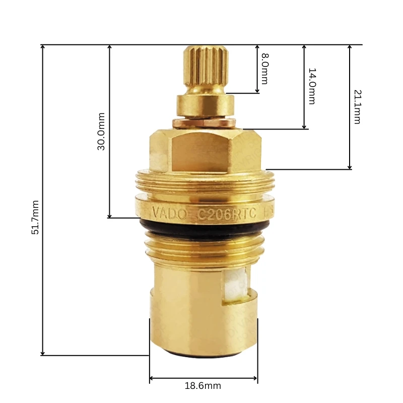 Vado 1/2" Flow Cartridge 4 Vado 1/2" Flow Cartridge - Image 2